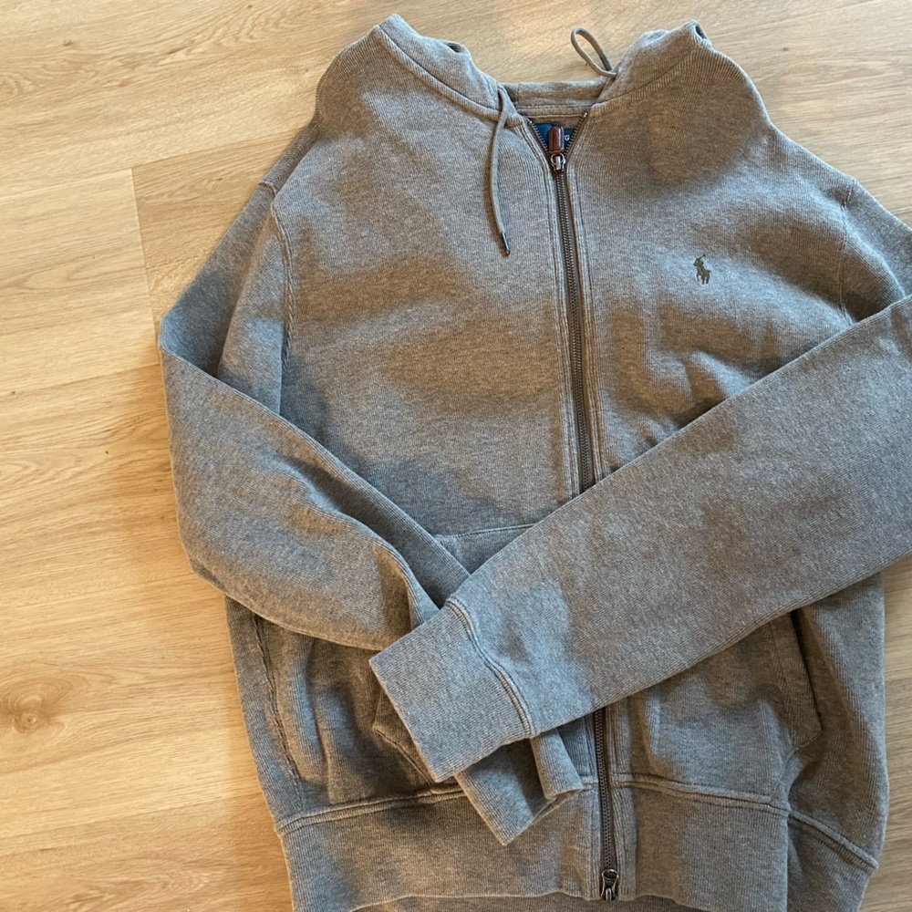 Men's Polo Ralph Lauren Gray Zip-Up Hoodie